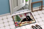 Newfoundland Christmas Cookies Doormat Front Door Mat Indoor Outdoor Rugs for Entryway, Non Slip Washable Low Pile, 24H X 36W