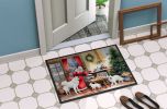 Samoyed Christmas Cookies Doormat Front Door Mat Indoor Outdoor Rugs for Entryway, Non Slip Washable Low Pile, 24H X 36W