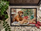 Rhodesian Ridgeback Christmas Cookies Doormat Front Door Mat Indoor Outdoor Rugs for Entryway, Non Slip Washable Low Pile, 24H X 36W