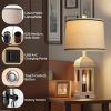 Table Lamp For Living Room, Farmhouse Lamps Set Of 2 With USB A+C And Nightlight, 26" Rustic Bedside Lamps With 3-Way Dimmable Touch Control