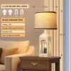 Table Lamp For Living Room, Farmhouse Lamps Set Of 2 With USB A+C And Nightlight, 26" Rustic Bedside Lamps With 3-Way Dimmable Touch Control