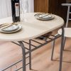 PVC Breakfast Table (One Table and Two Chairs) Natural  YJ