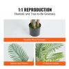 VEVOR Artificial Gold Cane Palm Tree, 6.5 FT Tall Faux Plant, PE Material & Anti-Tip Tilt Protection Low-Maintenance Plant