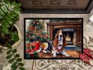 Basset Hound Cozy Christmas Doormat Front Door Mat Indoor Outdoor Rugs for Entryway, Non Slip Washable Low Pile, 24H X 36W