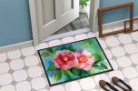 Alabama Camellia in Watercolor Doormat Front Door Mat Indoor Outdoor Rugs for Entryway, Non Slip Washable Low Pile, 24H X 36W