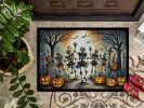 Dancing Skeletons Spooky Halloween Doormat Front Door Mat Indoor Outdoor Rugs for Entryway, Non Slip Washable Low Pile, 24H X 36W