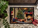 Lakeland Terrier Cozy Christmas Doormat Front Door Mat Indoor Outdoor Rugs for Entryway, Non Slip Washable Low Pile, 24H X 36W