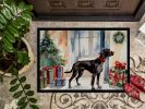 German Shorthaired Pointer Cozy Christmas Doormat Front Door Mat Indoor Outdoor Rugs for Entryway, Non Slip Washable Low Pile, 24H X 36W