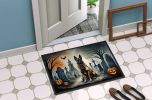 Belgian Malinois Spooky Halloween Doormat Front Door Mat Indoor Outdoor Rugs for Entryway, Non Slip Washable Low Pile, 24H X 36W