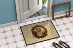 Anatolian Shepherd Dog Christmas Flowers Doormat Front Door Mat Indoor Outdoor Rugs for Entryway, Non Slip Washable Low Pile, 24H X 36W