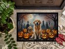 Golden Retriever Spooky Halloween Doormat Front Door Mat Indoor Outdoor Rugs for Entryway, Non Slip Washable Low Pile, 24H X 36W