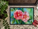 Alabama Camellia in Watercolor Doormat Front Door Mat Indoor Outdoor Rugs for Entryway, Non Slip Washable Low Pile, 24H X 36W