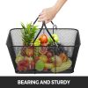 VEVOR Shopping Baskets with Handles, 12PCS, Black Metal Shopping Basket, Portable Wire Shopping Basket