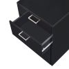 Coleen Black High Gloss & Chrome Finish Cabinet