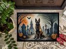 Belgian Malinois Spooky Halloween Doormat Front Door Mat Indoor Outdoor Rugs for Entryway, Non Slip Washable Low Pile, 24H X 36W