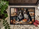 Basset Hound Fall Kitchen Pumpkins Doormat Front Door Mat Indoor Outdoor Rugs for Entryway, Non Slip Washable Low Pile, 24H X 36W