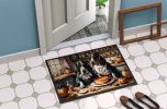 Basset Hound Fall Kitchen Pumpkins Doormat Front Door Mat Indoor Outdoor Rugs for Entryway, Non Slip Washable Low Pile, 24H X 36W