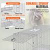 VEVOR Live Animal Cage Trap, 50" x 20" x 26" Humane Cat Trap Galvanized Iron, Folding Animal Trap with Handle for Stray Dogs, Armadillos, Raccoons