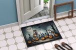 Akita Spooky Halloween Doormat Front Door Mat Indoor Outdoor Rugs for Entryway, Non Slip Washable Low Pile, 24H X 36W