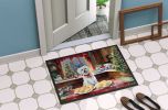 Maltese Christmas Cookies Doormat Front Door Mat Indoor Outdoor Rugs for Entryway, Non Slip Washable Low Pile, 24H X 36W