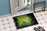 Glover Fly Sage Butterfly Doormat Front Door Mat Indoor Outdoor Rugs for Entryway, Non Slip Washable Low Pile, 24H X 36W