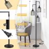 Industrial Floor Lamp for Living Room,LED Farmhouse Standing Lamp with 3 Birdcage Hanging Shade