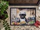 Pug The Chef Doormat Front Door Mat Indoor Outdoor Rugs for Entryway, Non Slip Washable Low Pile, 24H X 36W