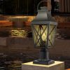 Outdoor Post Light,Lamp Post Light Fixture,Post Lantern with Pier Mount Base,Textured Black,19.5in,Suitable for Gardens, Yards or Entrances (2 pack)