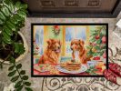 Nova Scotia Duck Toller Christmas Cookies Doormat Front Door Mat Indoor Outdoor Rugs for Entryway, Non Slip Washable Low Pile, 24H X 36W