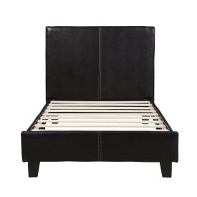 Faux Leather Upholstered Platform Bed Frame/Mattress Foundation