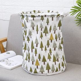 Household cloth dirty clothes basket (Option: Forest)