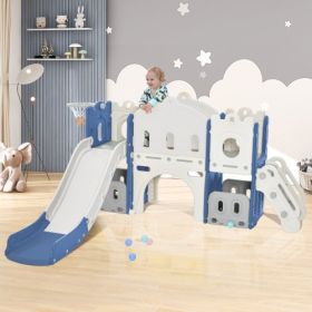 Plastic Children's Slide (Color: Blue)