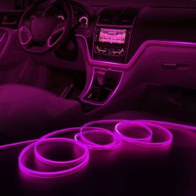 2M Automobile Atmosphere Lamp USB Dark-blue Car Interior Light Strip; LED Car Lights Interior For Dashboard Decorations (Color: Purple)