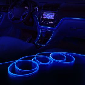 2M Automobile Atmosphere Lamp USB Dark-blue Car Interior Light Strip; LED Car Lights Interior For Dashboard Decorations (Color: Dark-blue)