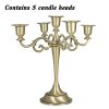 3/5-Arm Metal Plated Candle Holders Retro Candelabra European Style Simple Romantic Candlestick Pillar Wedding Party Centerpiece