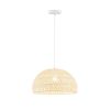 Adjustable Hanging Rope Farmhouse Rattan Pendant Lights Cage