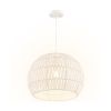 Adjustable Hanging Rope Farmhouse Rattan Pendant Lights Cage