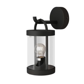 Inowel Lights Wall Light Outdoor Lantern E26 Bulb (Not Include) Wall Mount Hang Lamp Wall Sconce Lighting 32335 (Color: black)