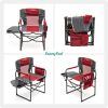 Camping Directors Chair, Heavy Duty,Oversized Portable Folding Chair with Side Table, Pocket for Beach, Fishing,Trip,Picnic,Lawn