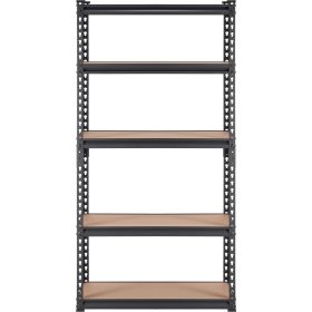 VEVOR Storage Shelving Unit, 5-Tier Adjustable, 2000 lbs Capacity, Heavy Duty Garage Shelves Metal Organizer Utility Rack, Black (Default: Default)