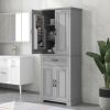 Bathroom Storage Cabinet with Doors and Drawer, Multiple Storage Space, Adjustable Shelf