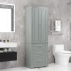 Tall Storage Cabinet with Three Drawers for Bathroom/Office