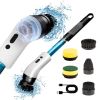 Electric Self Rotating Cleaning Brush, Waterproof Rotating Washer, Can Add Cleaning Solution,Replaceable with 5/7/9 Brush Heads