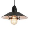 Farmhouse Vintage Pendant Light Black Fixture Pendant Lights with Spring Frame Adjustable Metal Hanging Lamp for Kitchen Island Dining Room Bedroom Li