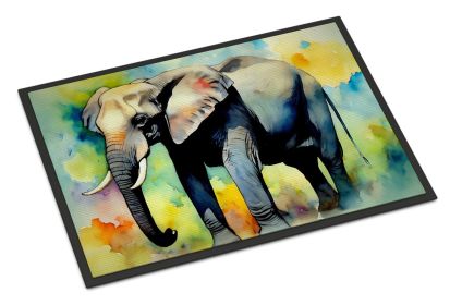 Elephant Doormat Front Door Mat Indoor Outdoor Rugs for Entryway, Non Slip Washable Low Pile, 24H X 36W (Default: Default)