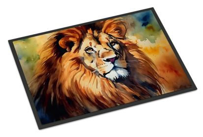 Lion Doormat Front Door Mat Indoor Outdoor Rugs for Entryway, Non Slip Washable Low Pile, 24H X 36W (Default: Default)