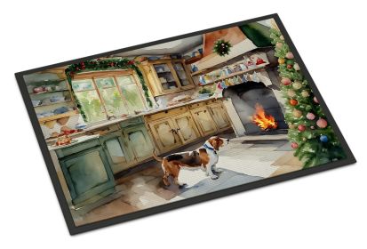 Basset Hound Christmas Cookies Doormat Front Door Mat Indoor Outdoor Rugs for Entryway, Non Slip Washable Low Pile, 24H X 36W (Default: Default)