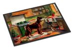 Irish Setter Christmas Cookies Doormat Front Door Mat Indoor Outdoor Rugs for Entryway, Non Slip Washable Low Pile, 24H X 36W