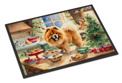 Chow Chow Christmas Cookies Doormat Front Door Mat Indoor Outdoor Rugs for Entryway, Non Slip Washable Low Pile, 24H X 36W (Default: Default)