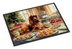 Cocker Spaniel Christmas Cookies Doormat Front Door Mat Indoor Outdoor Rugs for Entryway, Non Slip Washable Low Pile, 24H X 36W